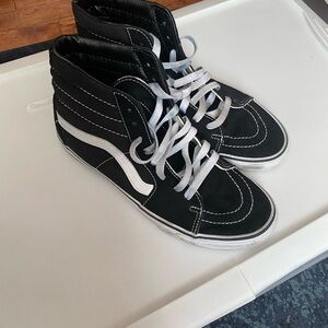 Vans Black and White High-Top Sneakers